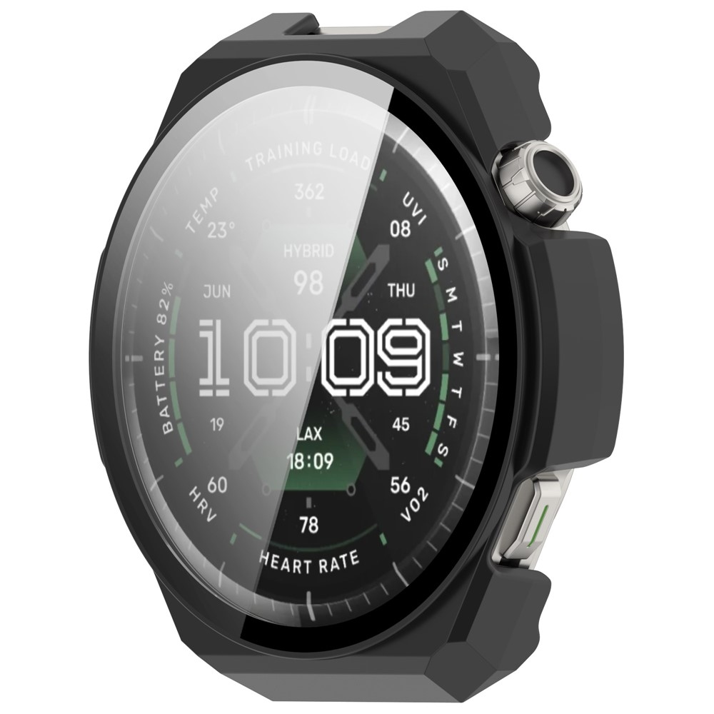 Amazfit Balance 3-hoz készült műanyag, felcsatolható tok védőüveggel – fekete