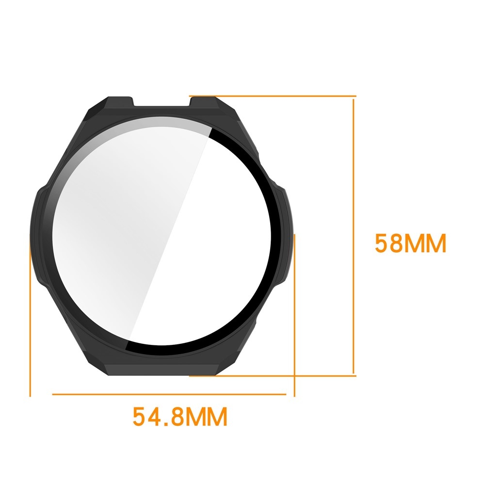 Amazfit Balance 3-hoz készült műanyag, felcsatolható tok védőüveggel – szürke