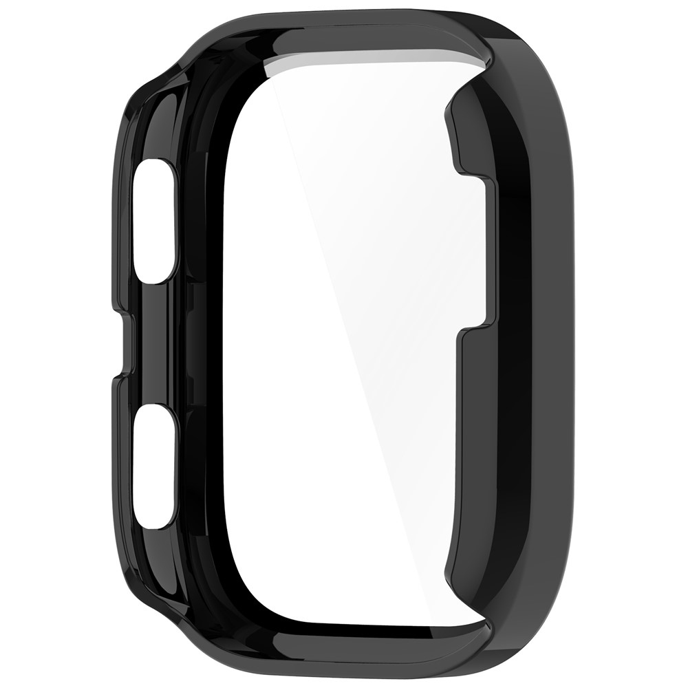 Amazfit Bip 6-hoz készült műanyag, felcsatolható tok védőüveggel – fekete