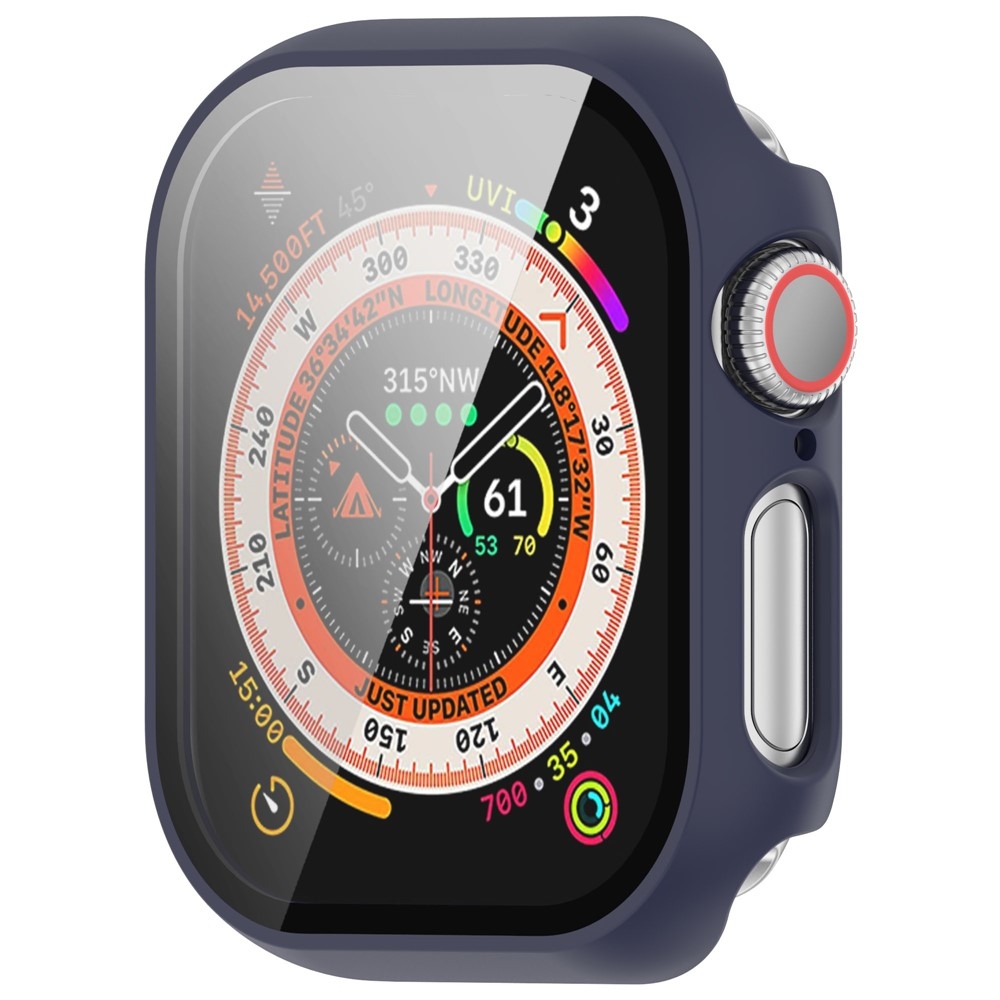 Overall műanyag felcsatolható tok védőüveggel az Apple Watch 11/10 42 mm-es modellhez – kék