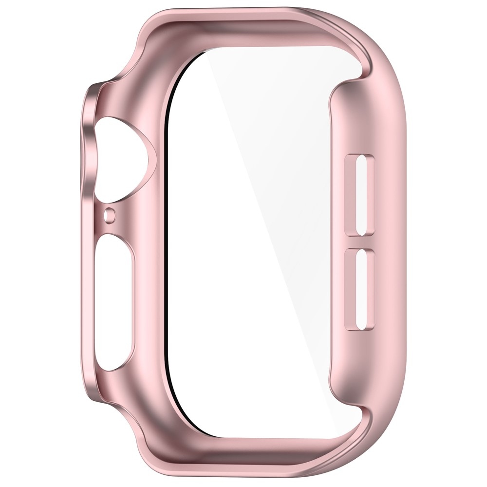 Overall műanyag felcsatolható tok védőüveggel az Apple Watch 11/10 42 mm-es modellhez – rózsaszín-arany