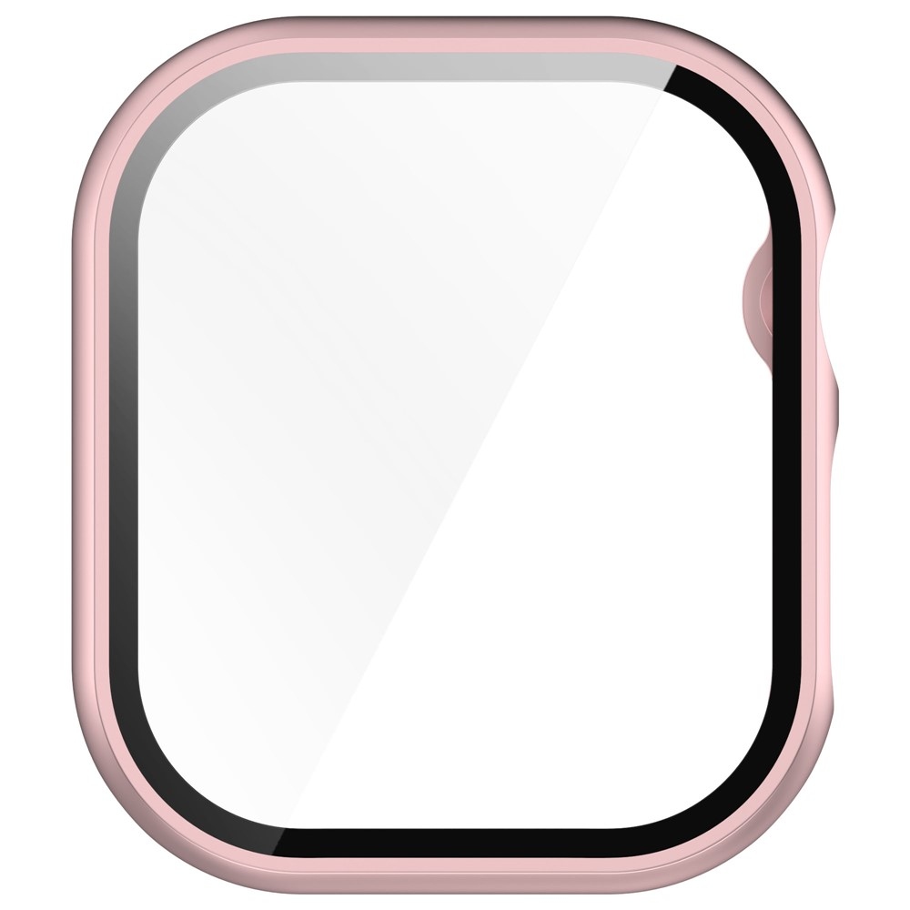 Overall műanyag felcsatolható tok védőüveggel az Apple Watch 11/10 42 mm-es modellhez – rózsaszín-arany