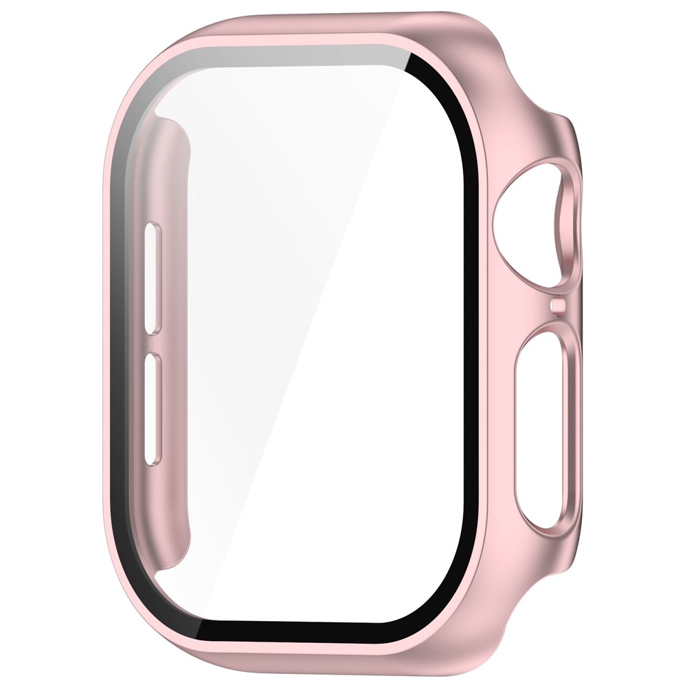 Overall műanyag felcsatolható tok védőüveggel az Apple Watch 11/10 42 mm-es modellhez – rózsaszín-arany