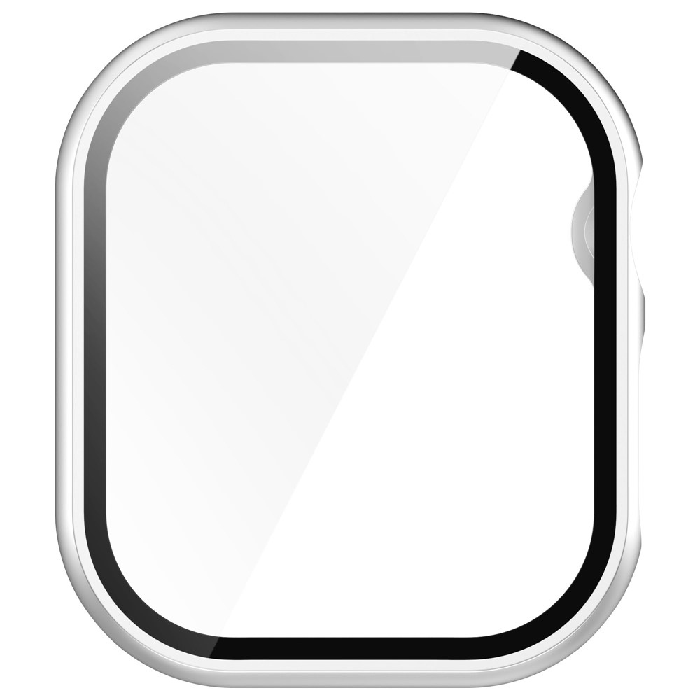 Overall műanyag felcsatolható tok védőüveggel az Apple Watch 11/10 42 mm-es modellhez – ezüst színű