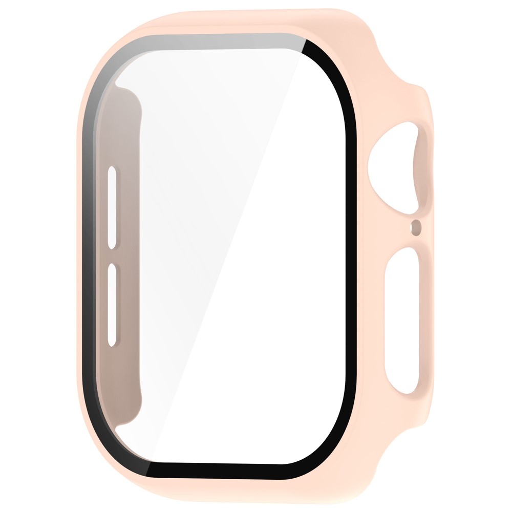 Overall műanyag felcsatolható tok védőüveggel az Apple Watch 11/10 46 mm-es modellhez – rózsaszín