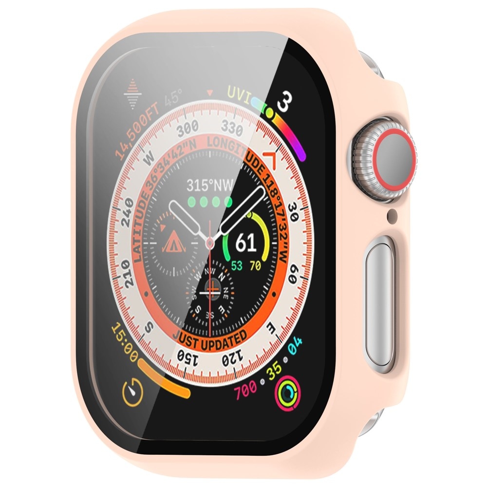 Overall műanyag felcsatolható tok védőüveggel az Apple Watch 11/10 46 mm-es modellhez – rózsaszín
