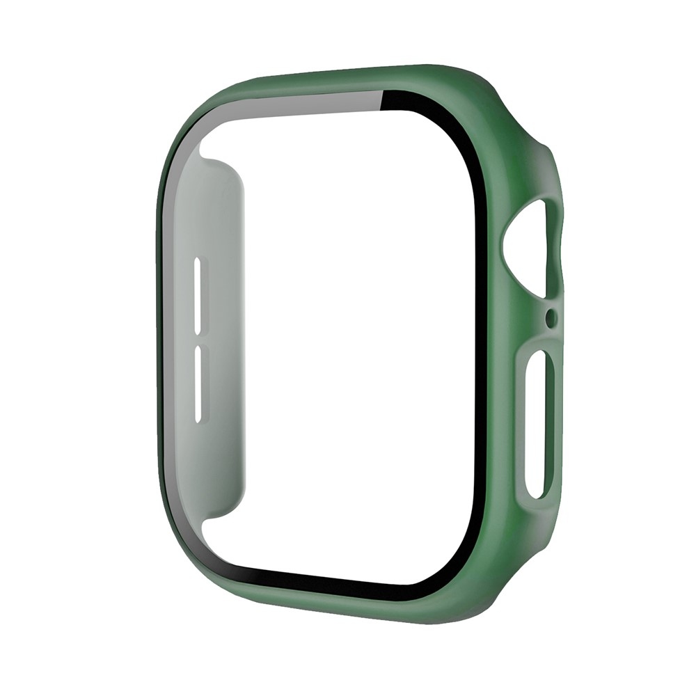 Overall műanyag felcsatolható tok védőüveggel az Apple Watch 12 42 mm-es modellhez – katonai zöld