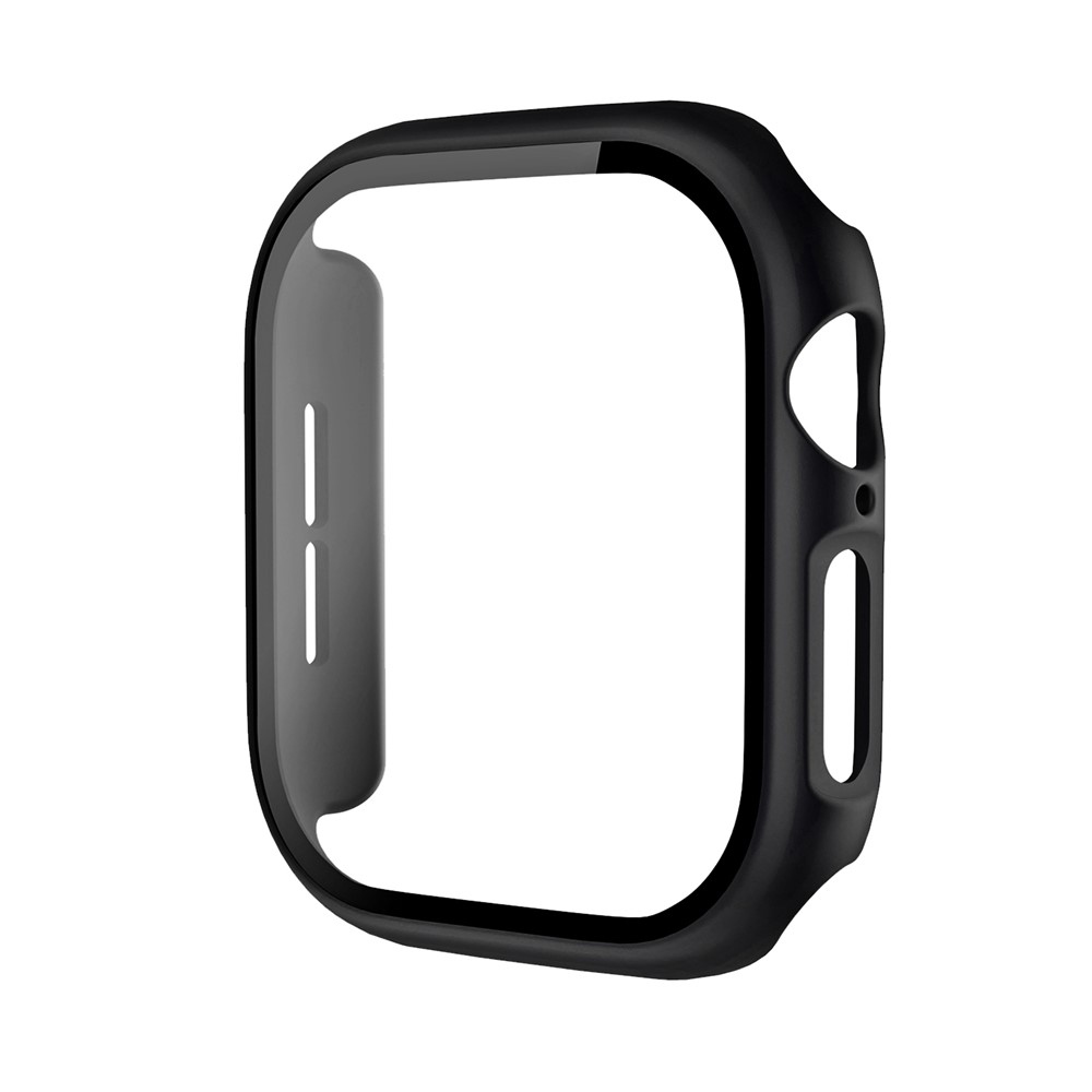 Overall műanyag felcsatolható tok védőüveggel az Apple Watch 12 42 mm-es modellhez – fekete