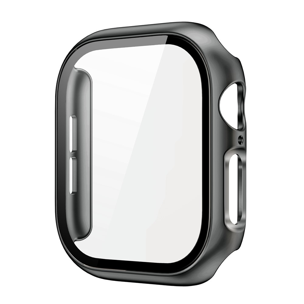 Overall műanyag felcsatolható tok védőüveggel az Apple Watch 12 42 mm-es modellhez – füstös fekete