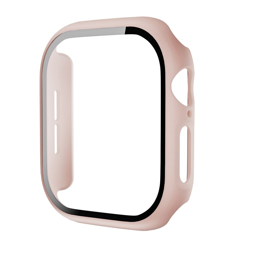 Overall műanyag felcsatolható tok védőüveggel az Apple Watch 12 42 mm-es modellhez – matt rózsaszín