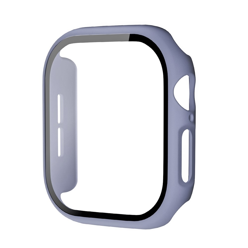 Overall műanyag felcsatolható tok védőüveggel az Apple Watch 12 42 mm-es modellhez – világos lila