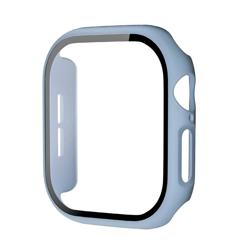 Overall műanyag felcsatolható tok védőüveggel az Apple Watch 12 42 mm-es modellhez – világoskék
