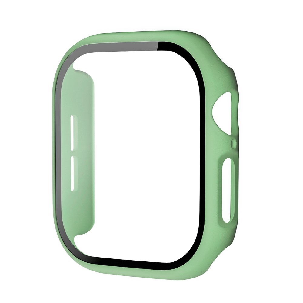 Overall műanyag felcsatolható tok védőüveggel az Apple Watch 12 42 mm-es modellhez – világoszöld