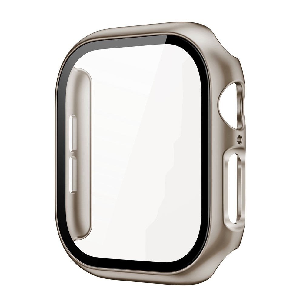 Overall műanyag felcsatolható tok védőüveggel az Apple Watch 12 42 mm-es modellhez – titán