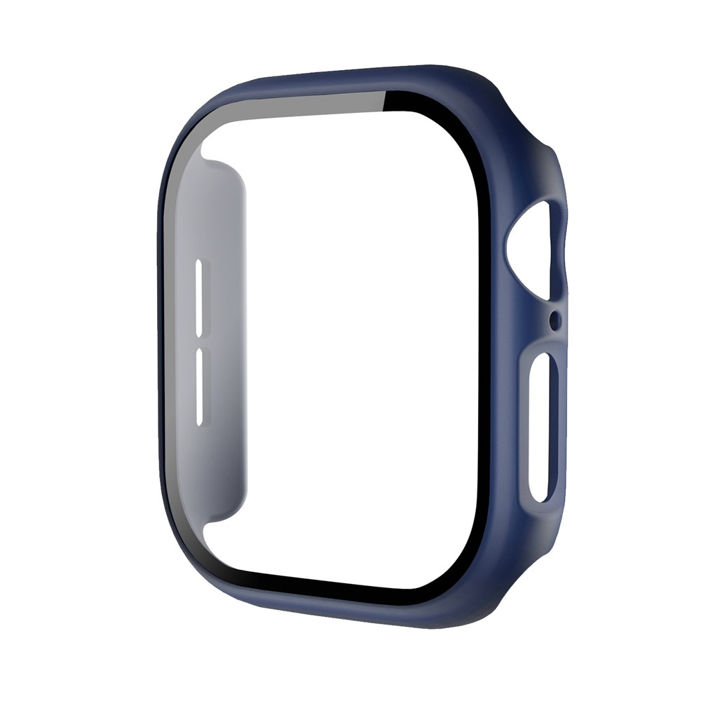 Overall műanyag felcsatolható tok védőüveggel az Apple Watch 12 42 mm-es modellhez – sötétkék