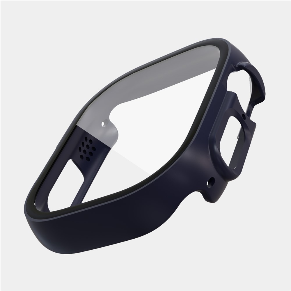 Overall műanyag felcsatolható tok védőüveggel az Apple Watch Ultra 4/3/2/1 49 mm-es modellhez – kék