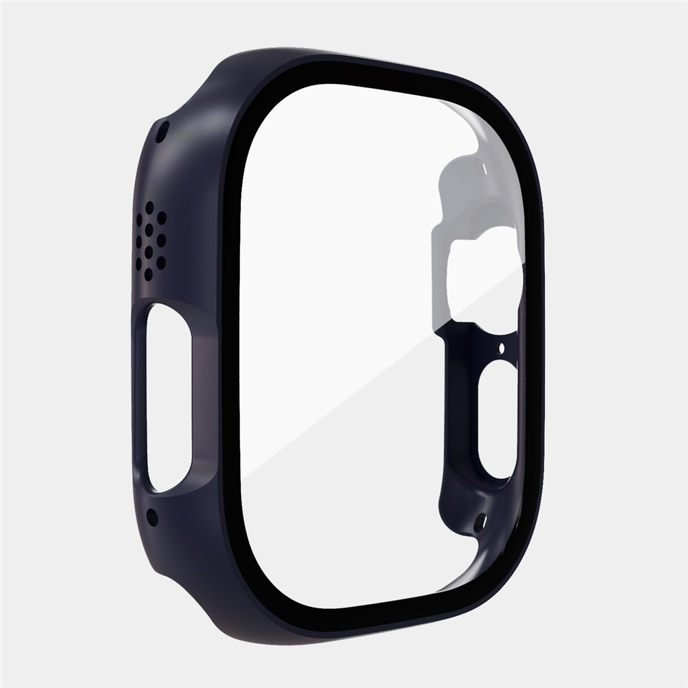 Overall műanyag felcsatolható tok védőüveggel az Apple Watch Ultra 4/3/2/1 49 mm-es modellhez – kék