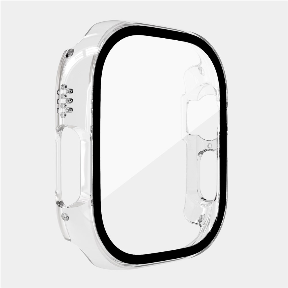 Overall műanyag felcsatolható tok védőüveggel az Apple Watch Ultra 4/3/2/1 49 mm-es modellhez – átlátszó