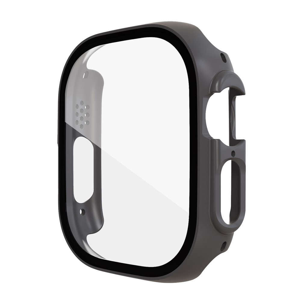 Overall műanyag felcsatolható tok védőüveggel az Apple Watch Ultra 4/3/2/1 49 mm-es modellhez – szürke