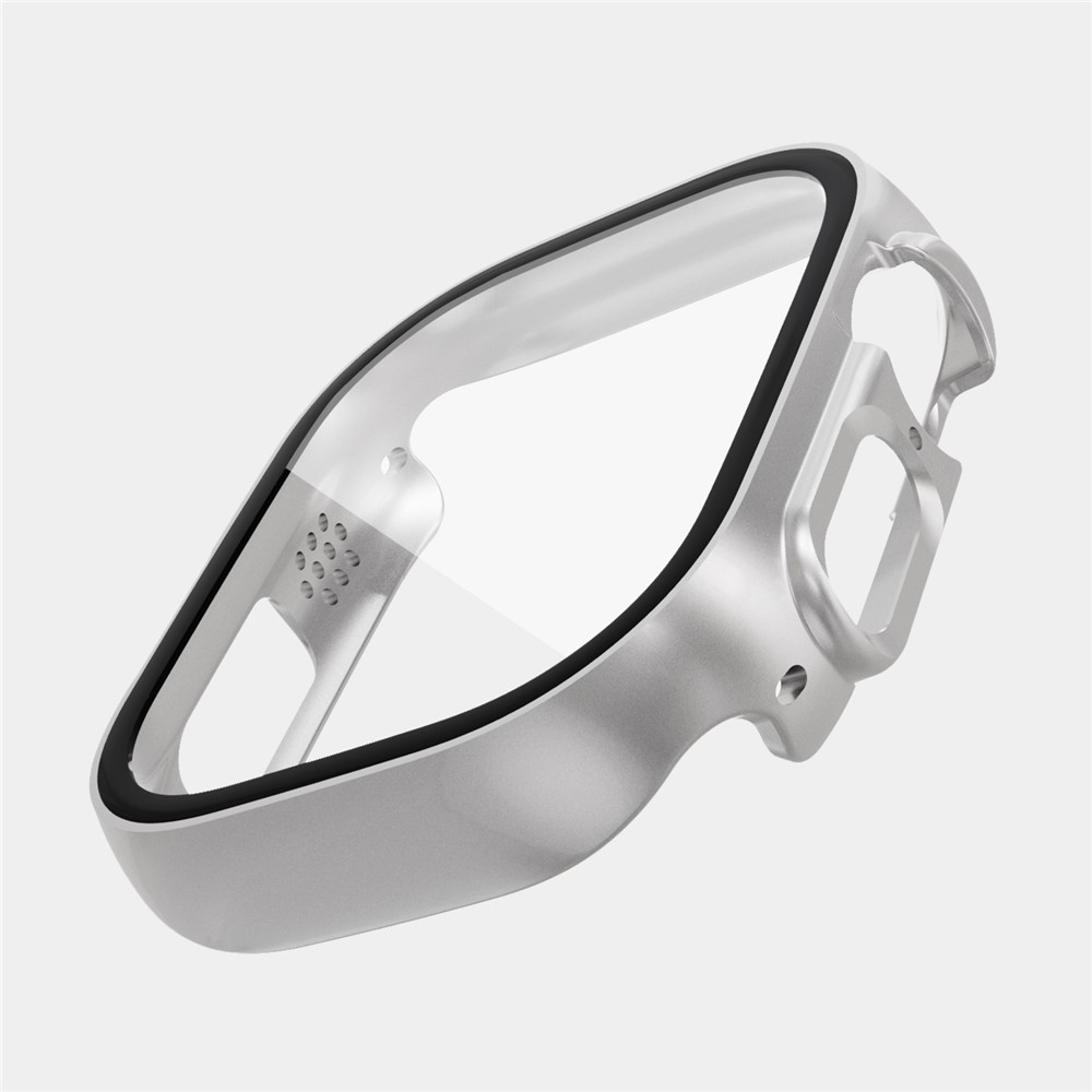 Overall műanyag felcsatolható tok védőüveggel az Apple Watch Ultra 4/3/2/1 49 mm-es modellhez – ezüst színű