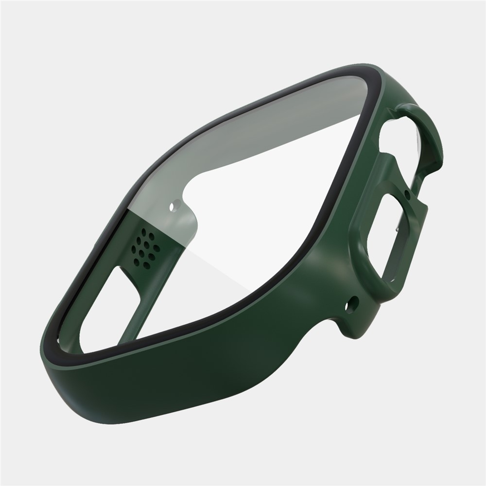 Overall műanyag felcsatolható tok védőüveggel az Apple Watch Ultra 4/3/2/1 49 mm-es modellhez – zöld
