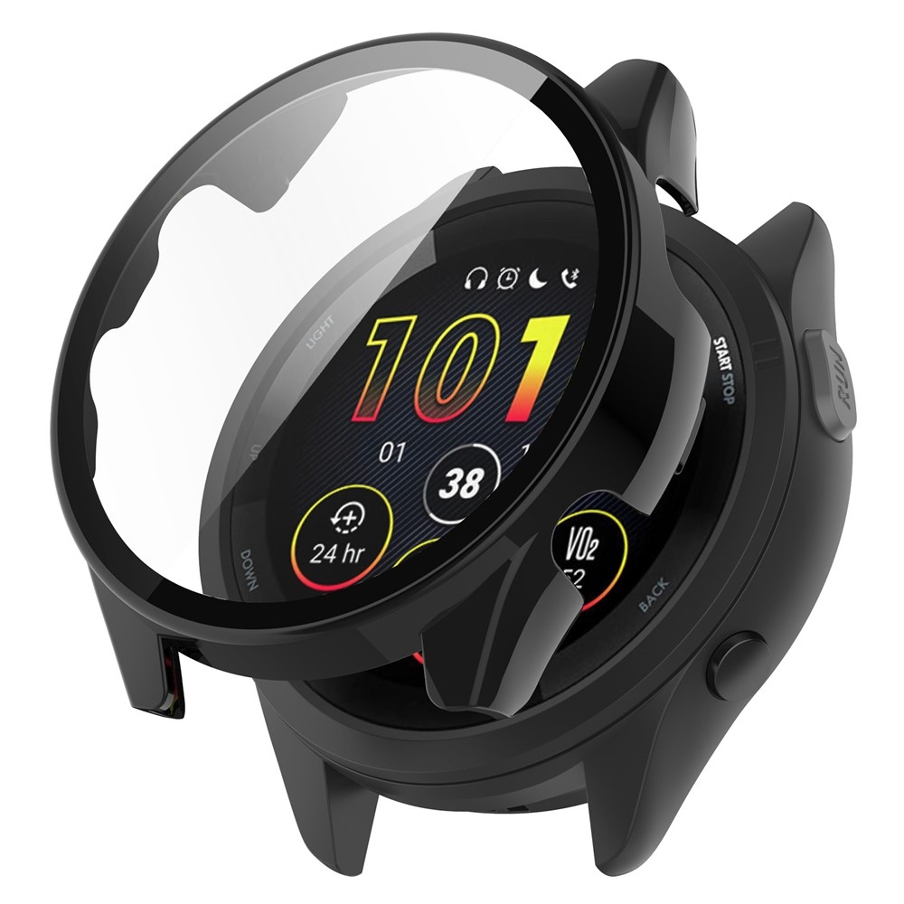 Overall műanyag felcsatolható tok védőüveggel a Garmin Forerunner 265-hez – fekete