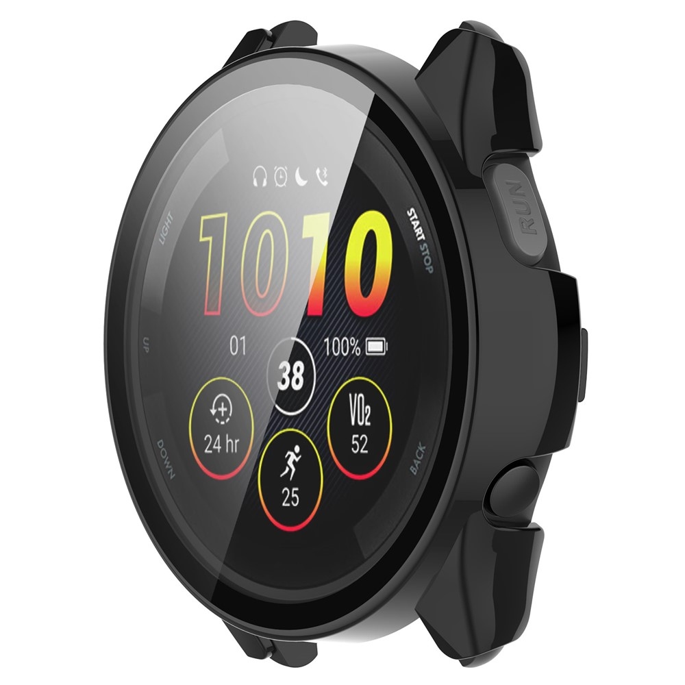 Overall műanyag felcsatolható tok védőüveggel a Garmin Forerunner 265-hez – fekete