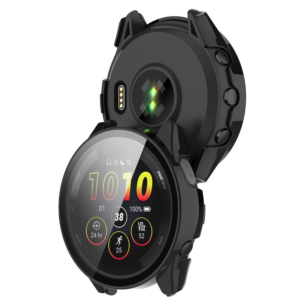 Overall műanyag felcsatolható tok védőüveggel a Garmin Forerunner 265-hez – fekete