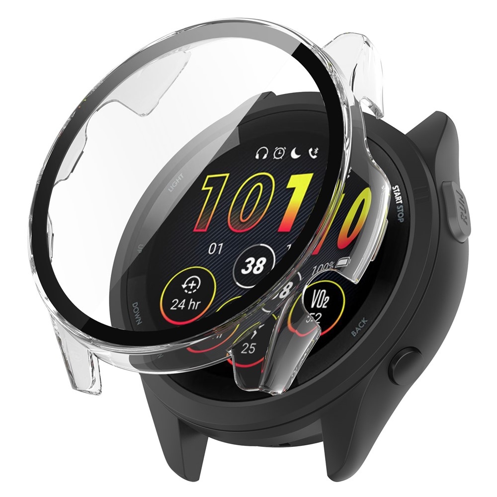 Overall műanyag felcsatolható tok védőüveggel a Garmin Forerunner 265-hez – átlátszó