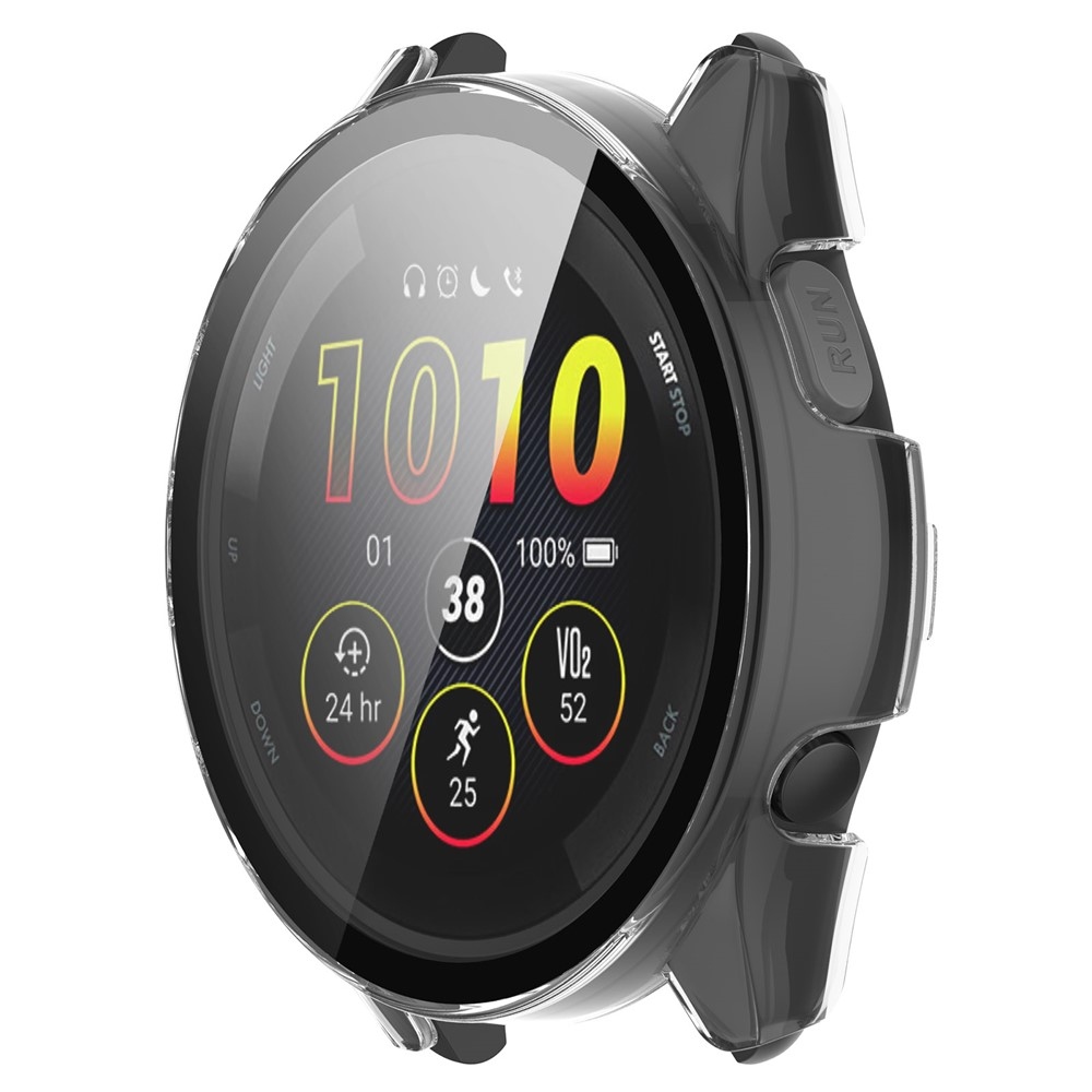 Overall műanyag felcsatolható tok védőüveggel a Garmin Forerunner 265-hez – átlátszó