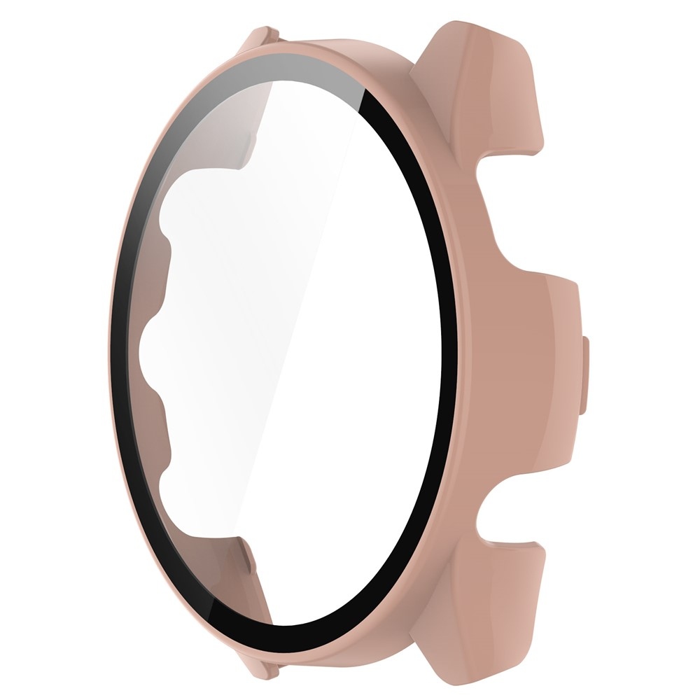 Overall műanyag felcsatolható tok védőüveggel a Garmin Forerunner 265-hez – rózsaszín