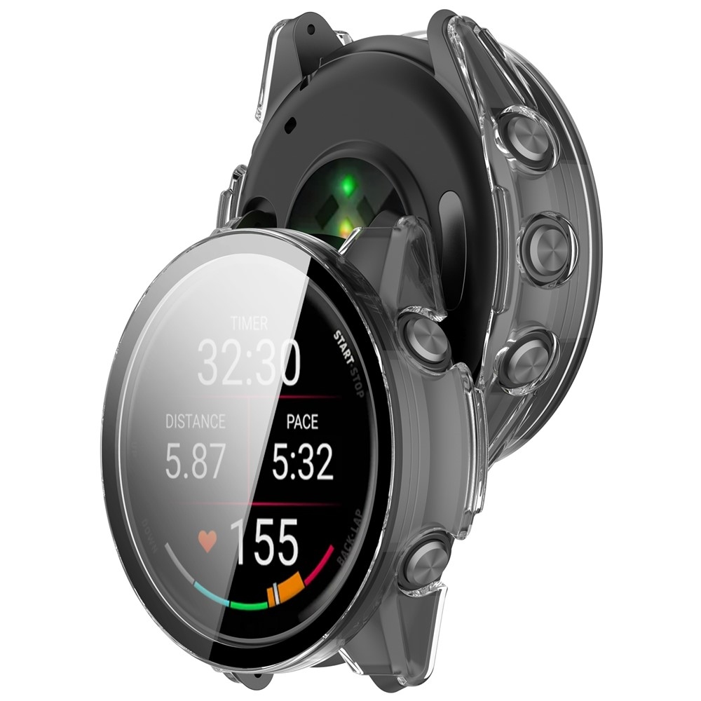 Overall műanyag felcsatolható tok védőüveggel a Garmin Forerunner 570 42 mm-es modellhez – átlátszó
