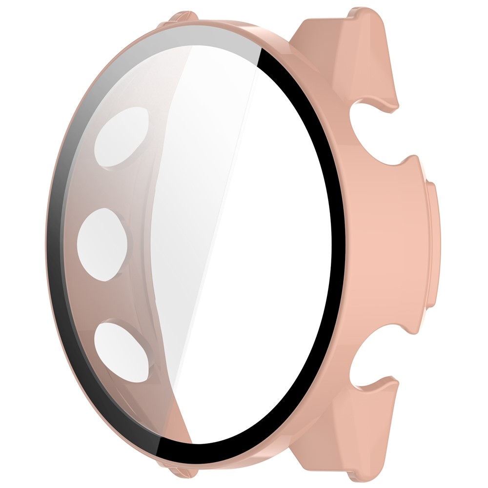 Overall műanyag felcsatolható tok védőüveggel a Garmin Forerunner 570 42 mm-es modellhez – rózsaszín