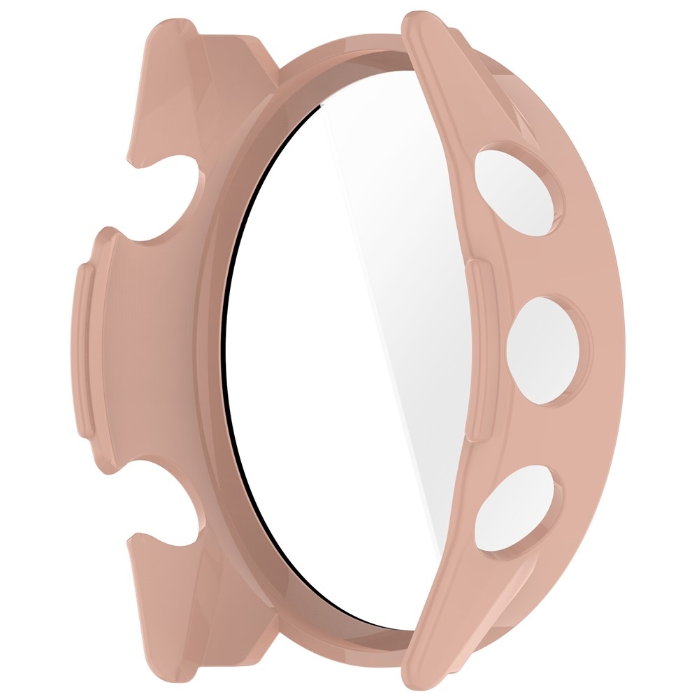 Overall műanyag felcsatolható tok védőüveggel a Garmin Forerunner 570 42 mm-es modellhez – rózsaszín