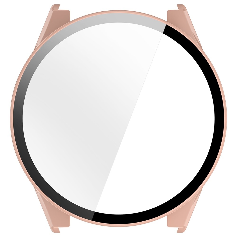 Overall műanyag felcsatolható tok védőüveggel a Garmin Forerunner 570 42 mm-es modellhez – rózsaszín