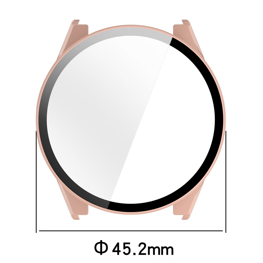 Overall műanyag felcsatolható tok védőüveggel a Garmin Forerunner 570 42 mm-es modellhez – rózsaszín