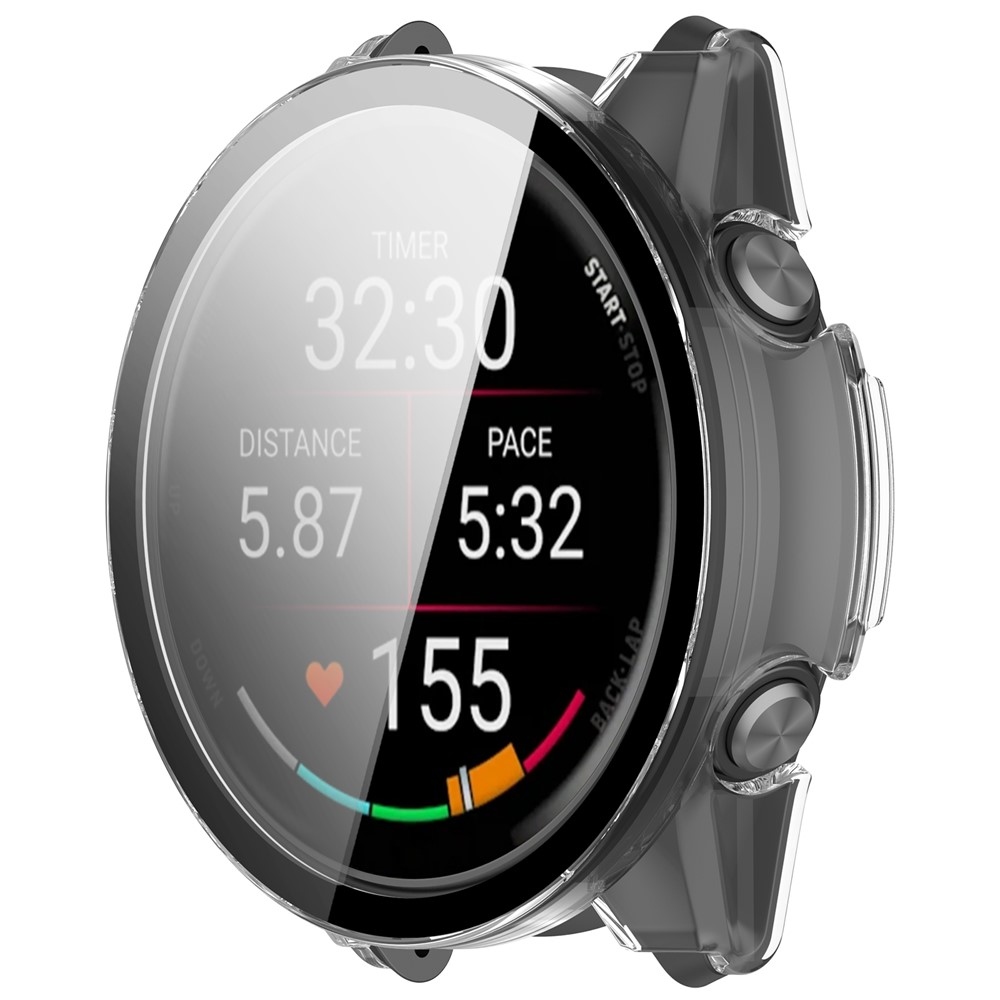 Overall műanyag felcsatolható tok védőüveggel a Garmin Forerunner 570 47 mm-es modellhez – átlátszó
