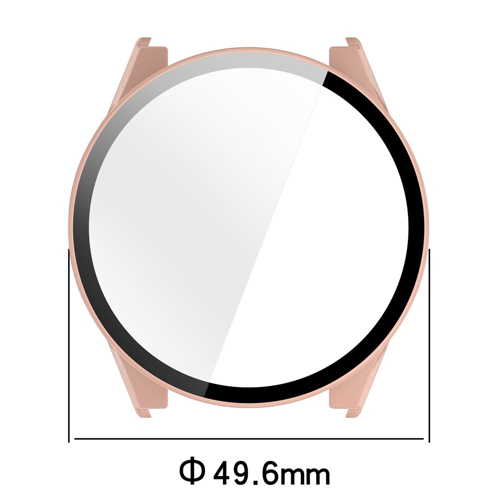 Overall műanyag felcsatolható tok védőüveggel a Garmin Forerunner 570 47 mm-es modellhez – rózsaszín