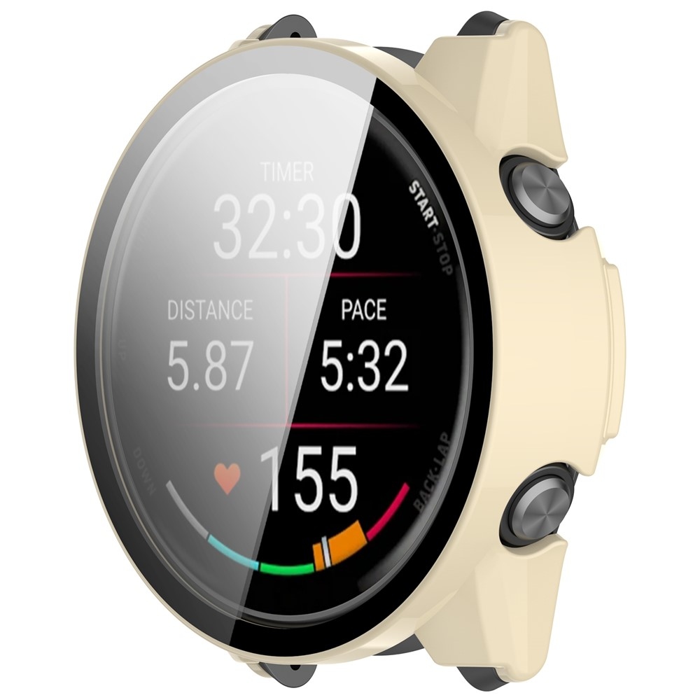 Overall műanyag felcsatolható tok védőüveggel a Garmin Forerunner 970-hez – bézs színű