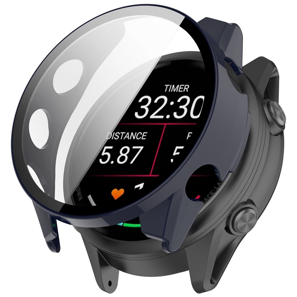 Overall műanyag felcsatolható tok védőüveggel a Garmin Forerunner 970-hez – kék