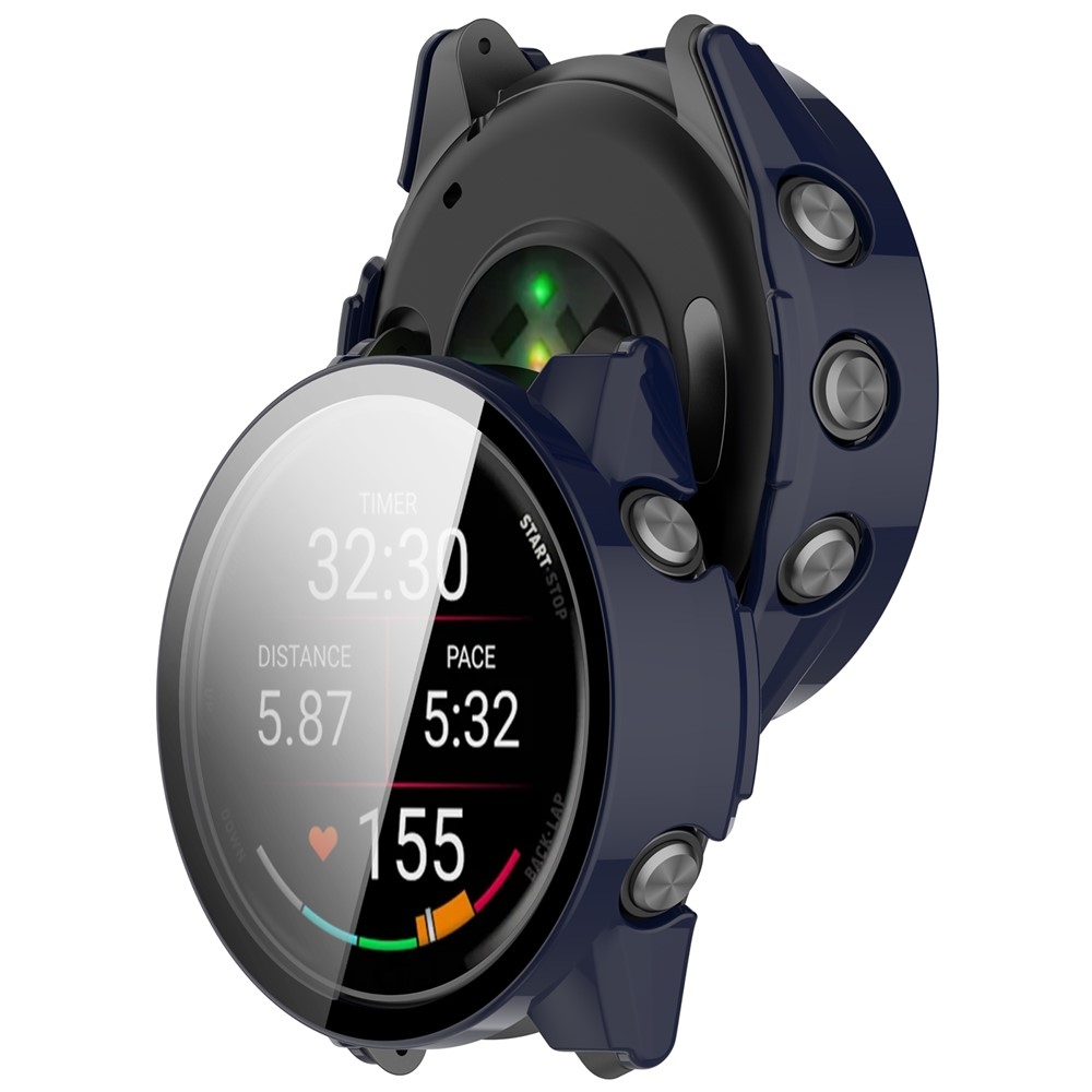 Overall műanyag felcsatolható tok védőüveggel a Garmin Forerunner 970-hez – kék