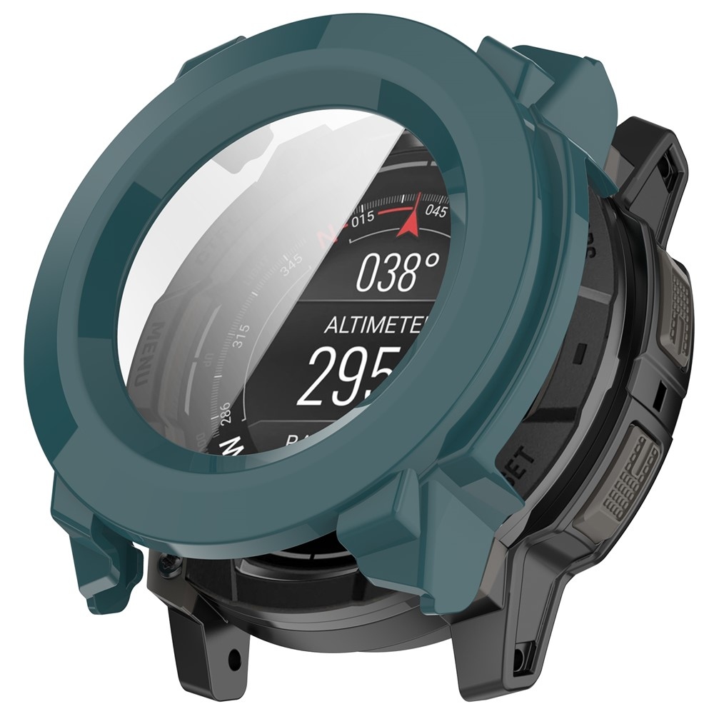Overall műanyag felcsatolható tok védőüveggel a Garmin Instinct 3 45 mm/Instinct 3 Solar 45 mm készülékekhez – zöld