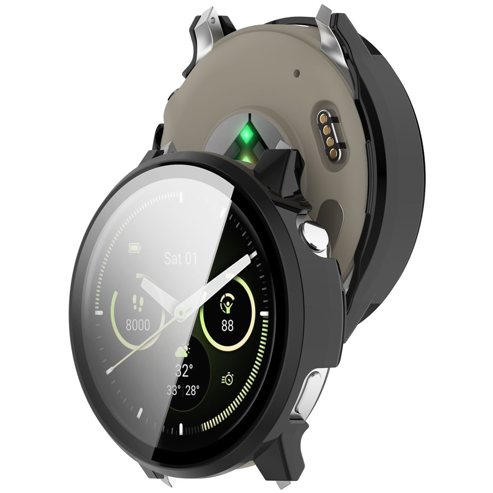 Overall műanyag felcsatolható tok védőüveggel a Garmin Venu 4 41 mm-es modellhez – fekete