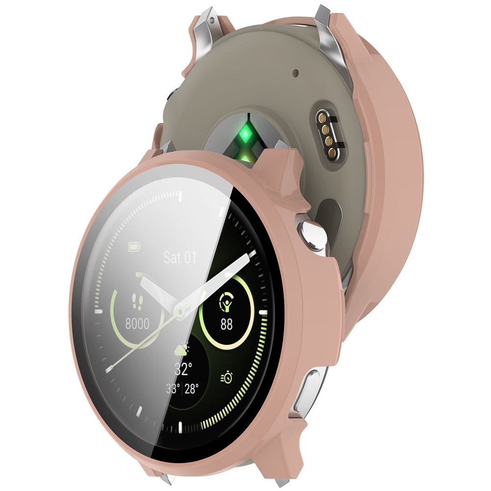 Overall műanyag felcsatolható tok védőüveggel a Garmin Venu 4 41 mm-es modellhez – rózsaszín