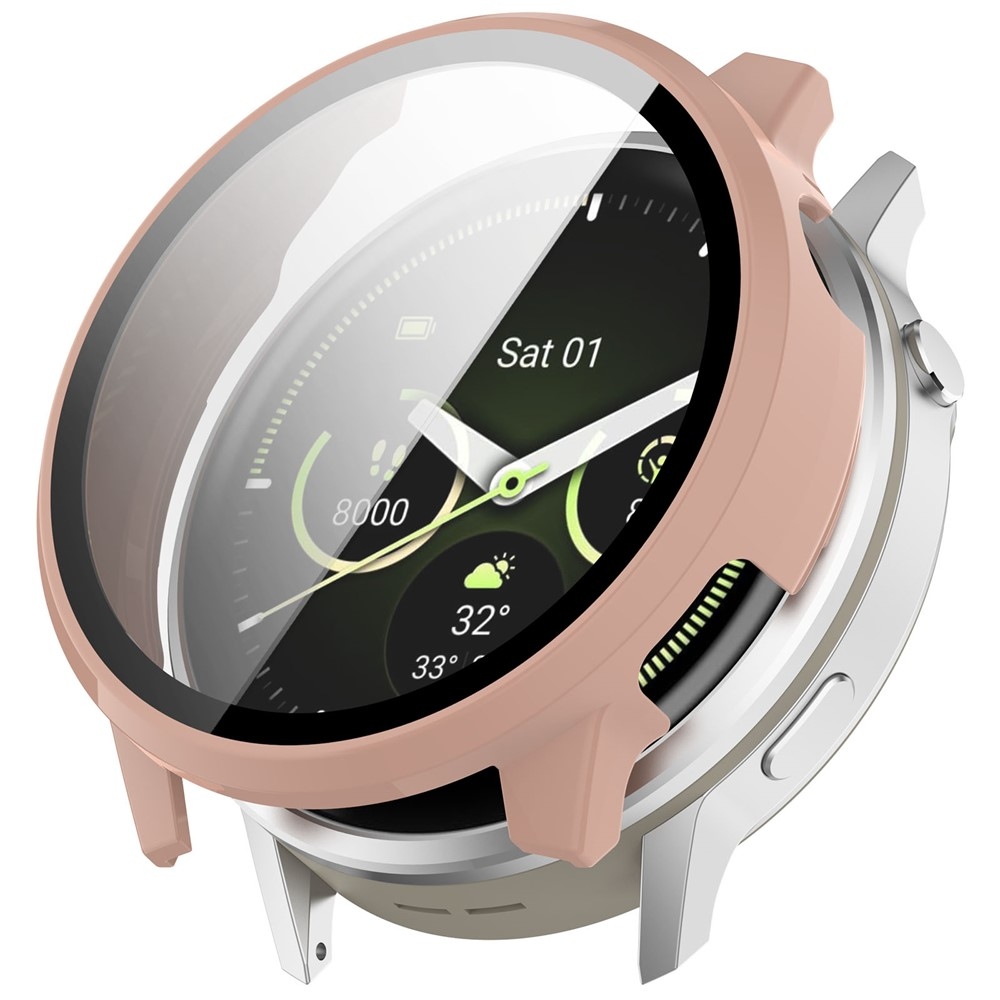 Overall műanyag felcsatolható tok védőüveggel a Garmin Venu 4 41 mm-es modellhez – rózsaszín