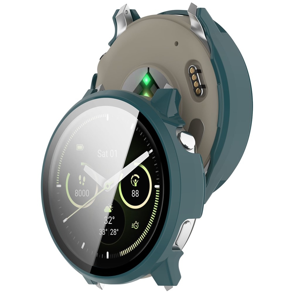 Overall műanyag felcsatolható tok védőüveggel a Garmin Venu 4 45 mm-es modellhez – zöld