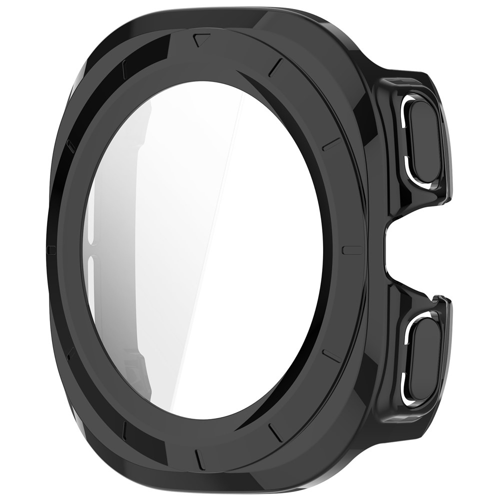 Overall műanyag felcsatolható tok védőüveggel a Samsung Galaxy Watch Ultra2 47 mm/Watch Ultra (2025) 47 mm készülékhez – fekete