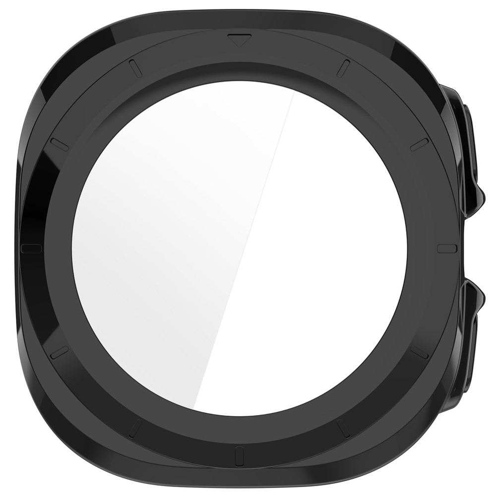 Overall műanyag felcsatolható tok védőüveggel a Samsung Galaxy Watch Ultra2 47 mm/Watch Ultra (2025) 47 mm készülékhez – fekete