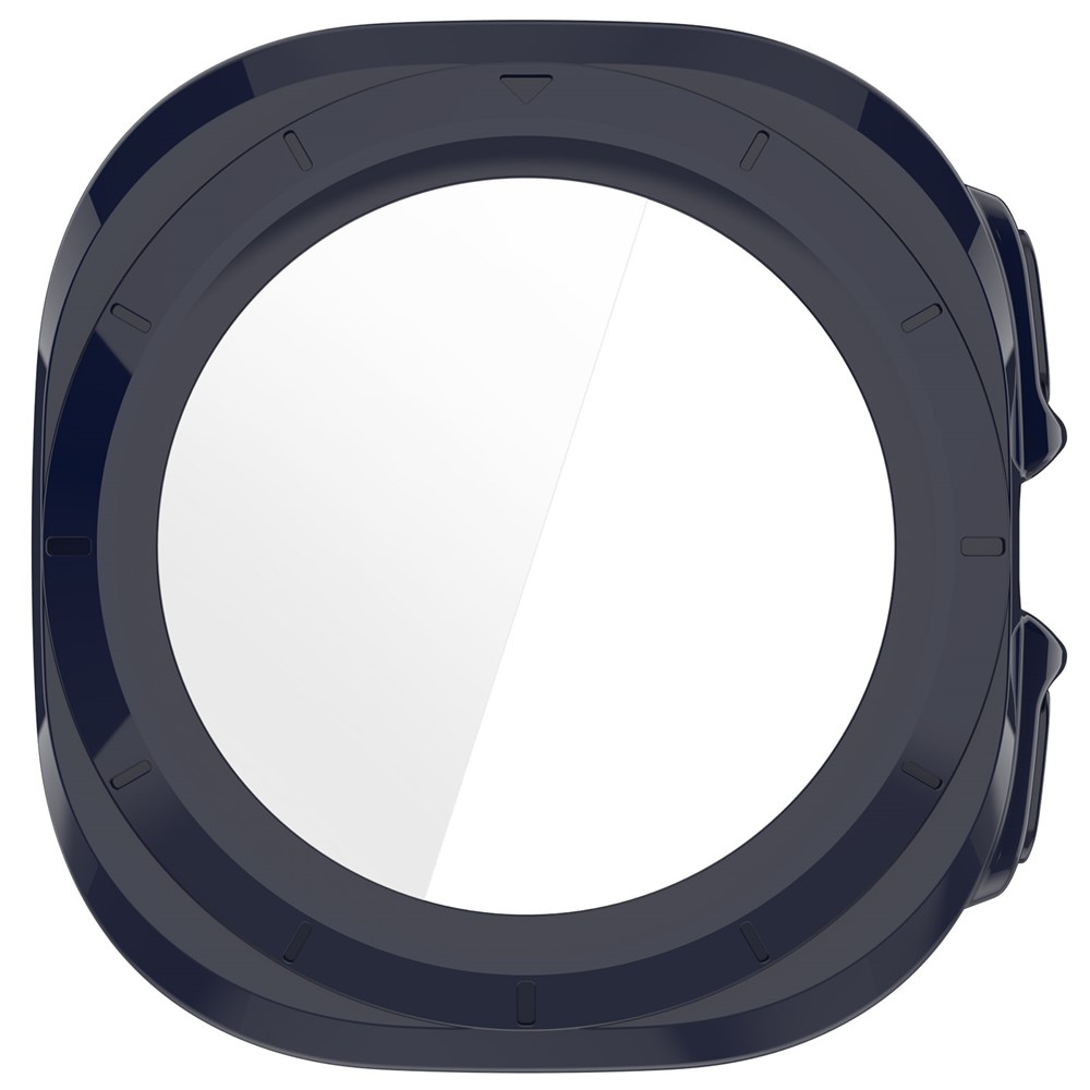Overall műanyag ráhelyezhető tok védőüveggel a Samsung Galaxy Watch Ultra2 47 mm/Watch Ultra (2025) 47 mm készülékhez – kék