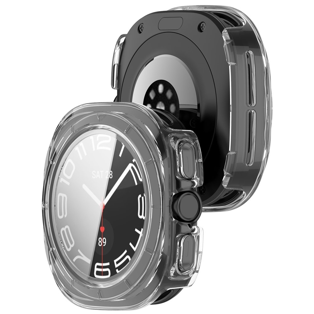 Overall műanyag felcsatolható tok védőüveggel a Samsung Galaxy Watch Ultra2 47 mm/Watch Ultra (2025) 47 mm modellekhez – átlátszó